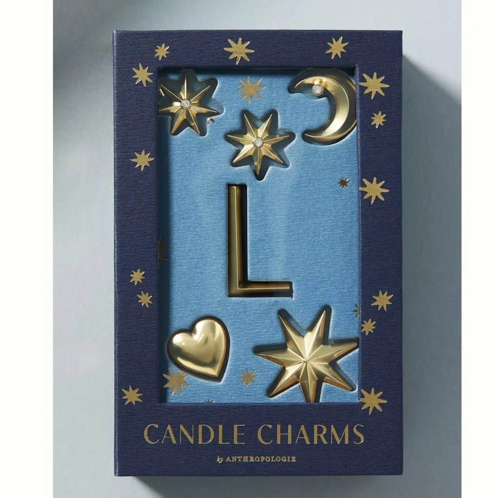 Anthropologie Monogram Candle Charms | L